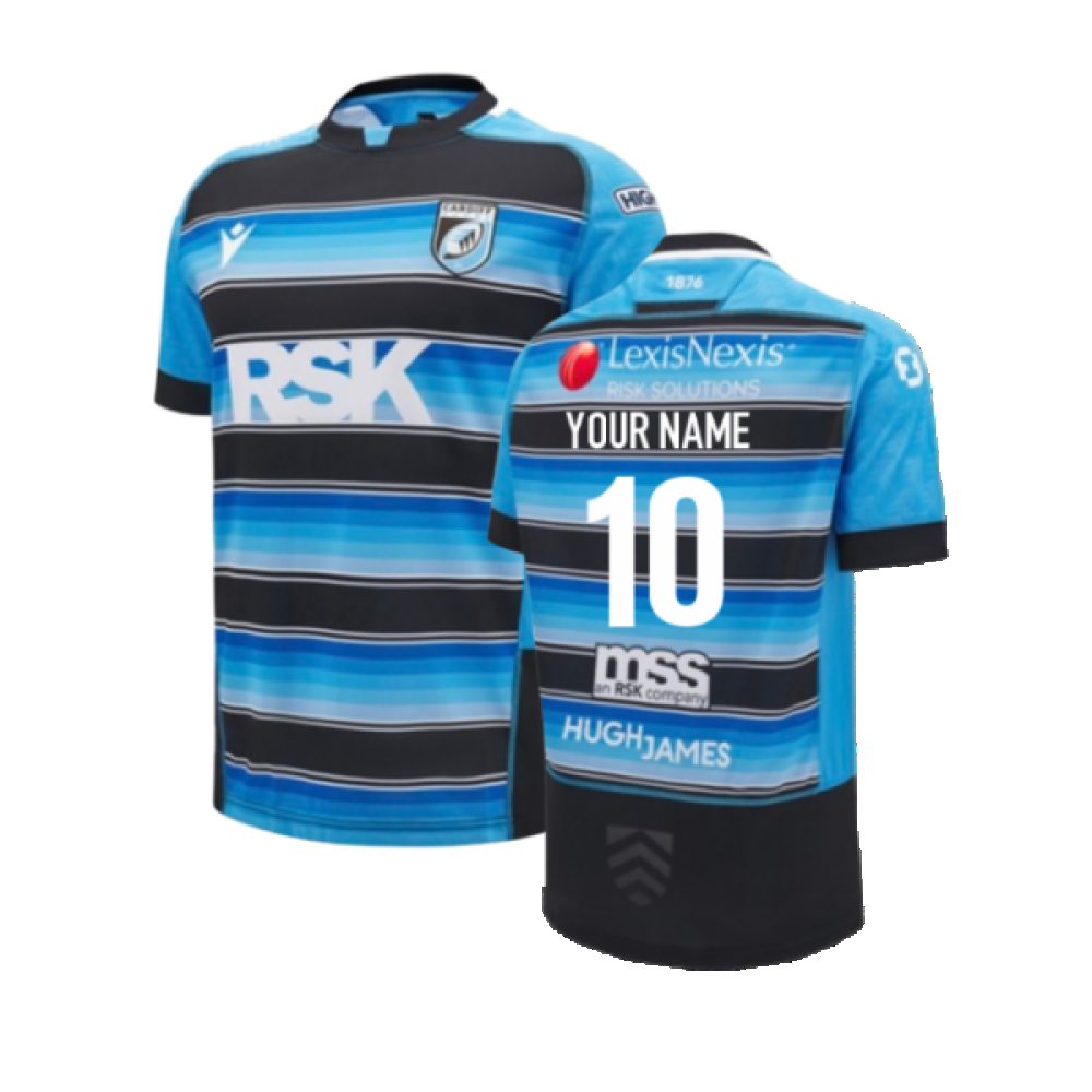 20242025 Cardiff Blues Rugby Home Poly Replica Shirt (Your Name)