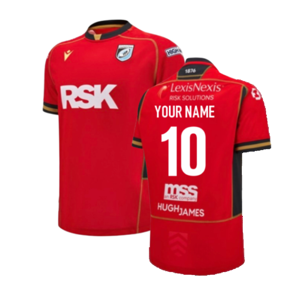 20242025 Cardiff Blues Away Poly Replica Rugby Shirt (Your Name)