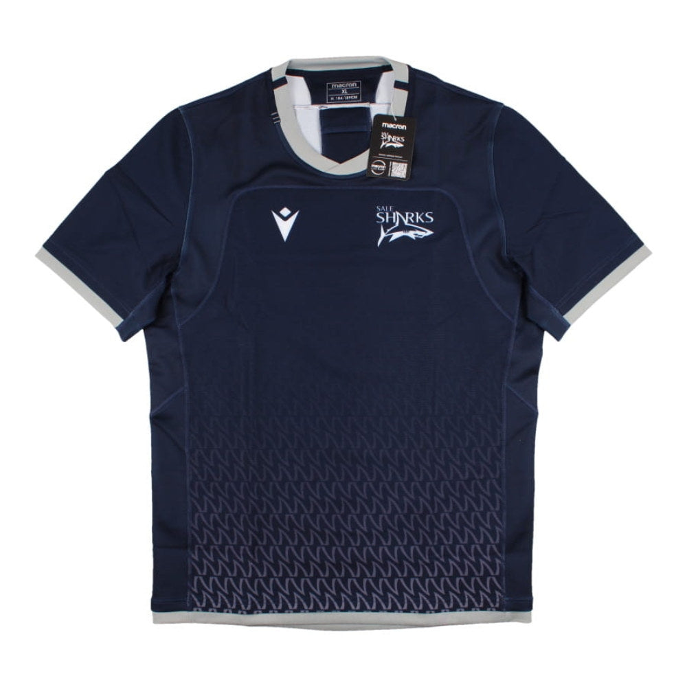 2022-2023 Sale Sharks Rugby Training Jersey (Navy) Product - Training Shirts Macron   