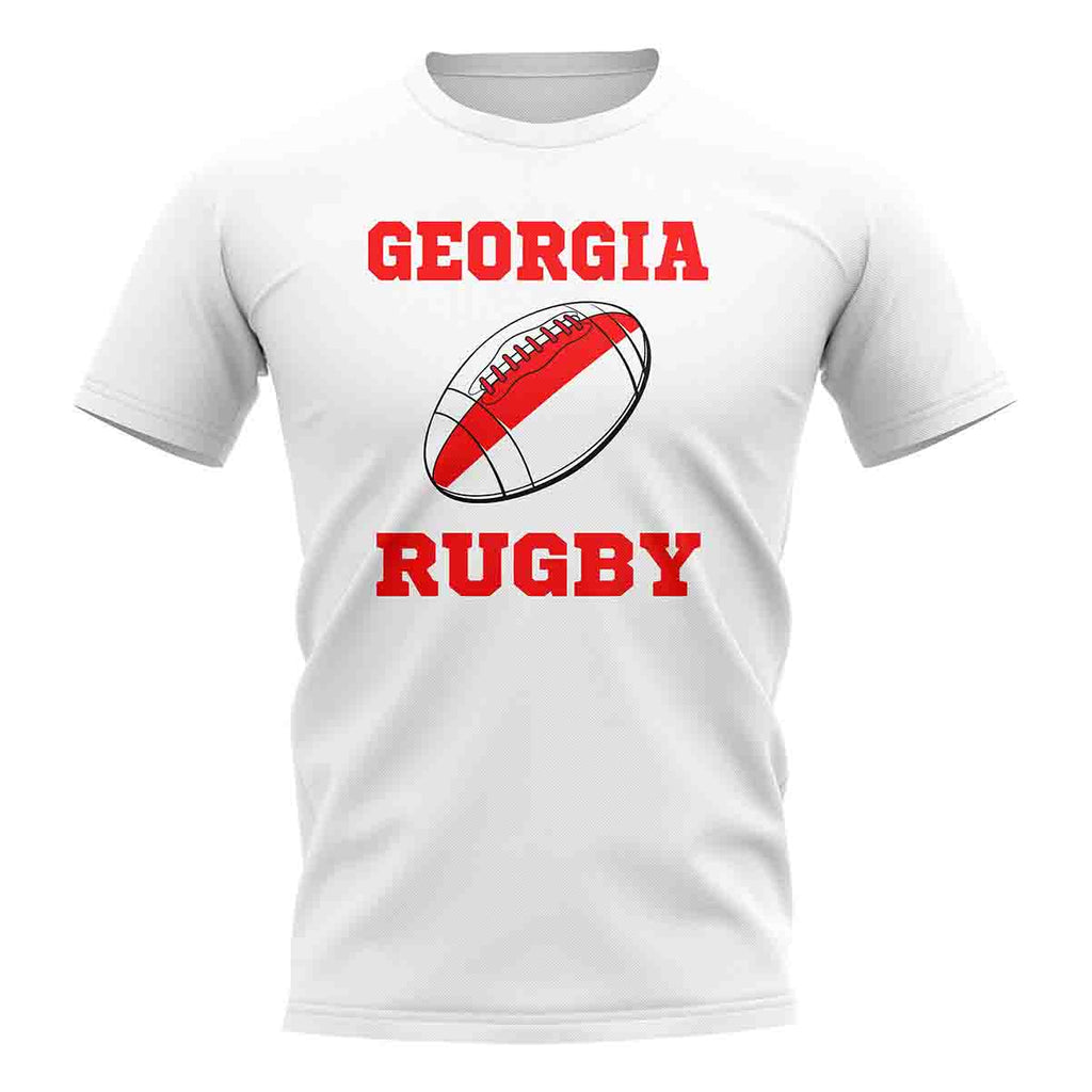 Georgia Rugby Ball T-Shirt (White) Product - Football Shirts UKSoccershop   