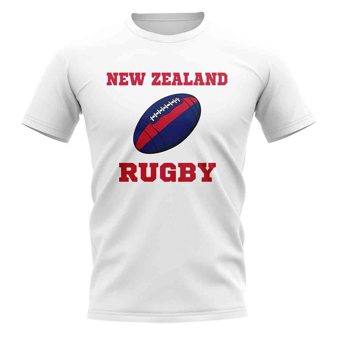 Dirty Ray Rugby New Zealand T-Shirt Uomo K2: Maglietta 100% Cotone Con Stampa Serigrafica Unica, Comfort Fit, Perfetta Per I Fans Di Rugby
