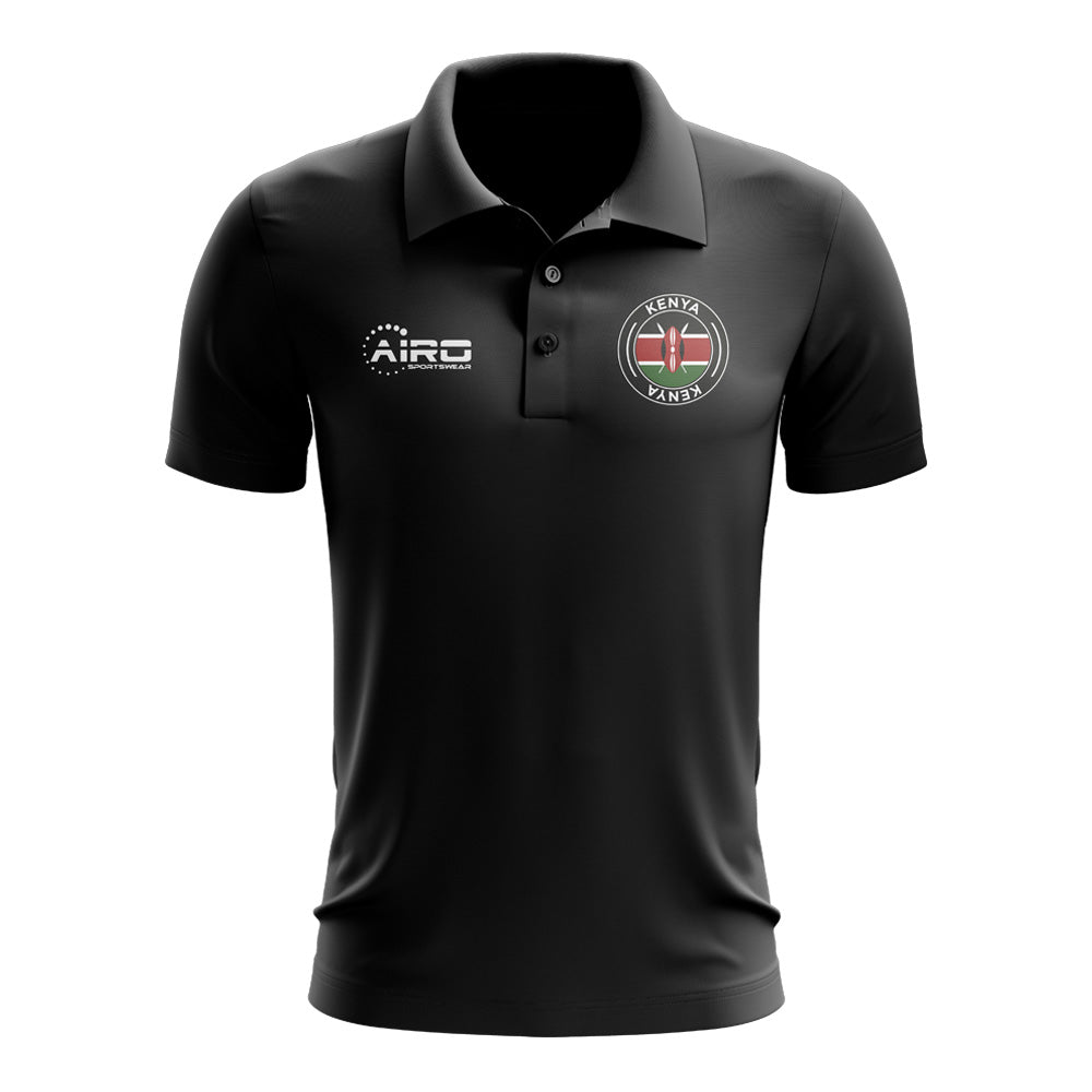Kenya Football Polo Shirt (Black) Product - Training Shirts UKSoccershop   
