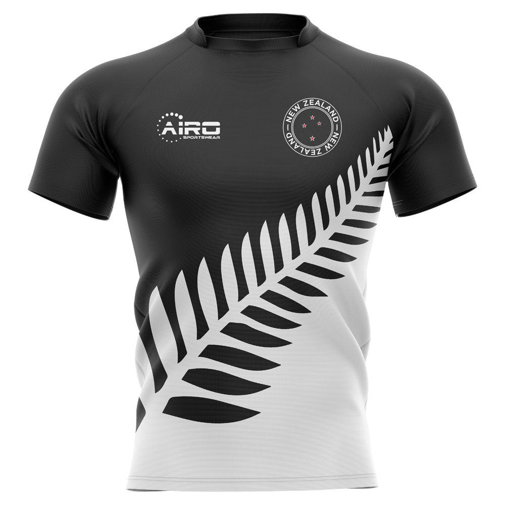 2022-2023 New Zealand All Blacks Fern Concept Rugby Shirt - Adult Long Sleeve_0