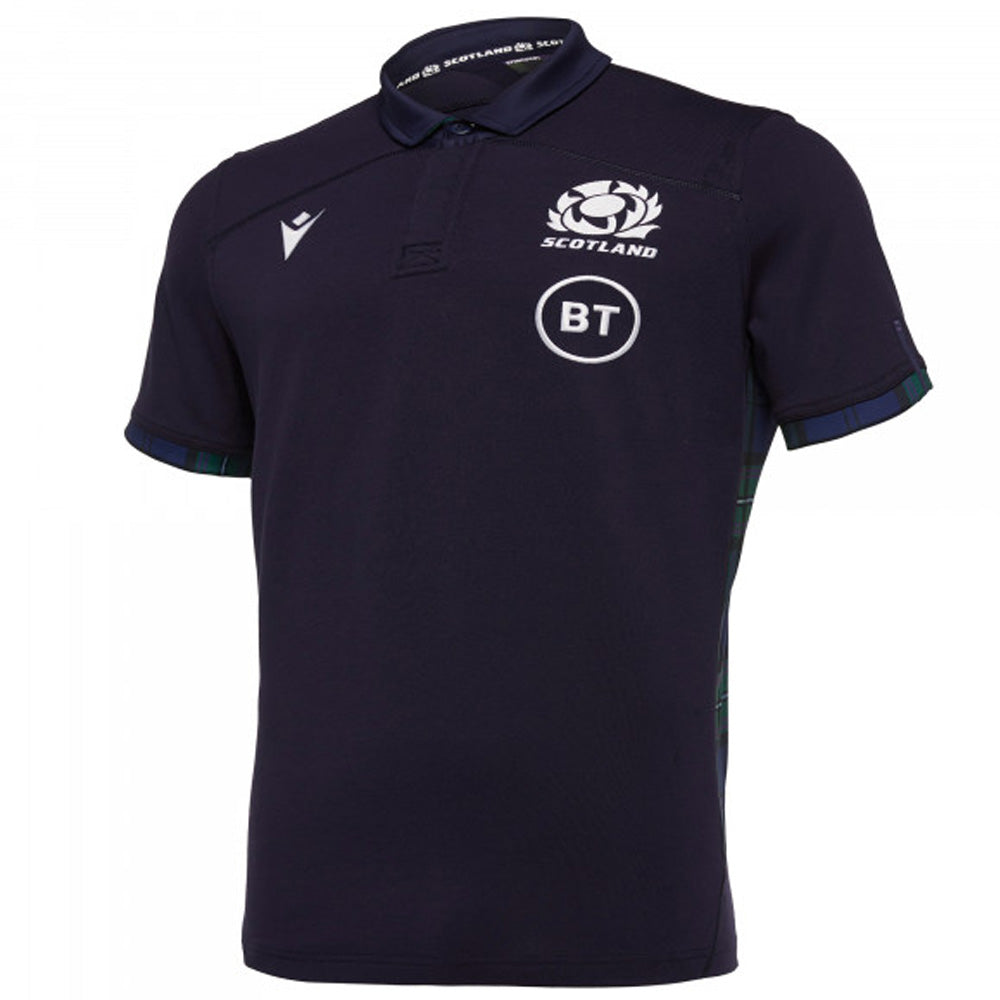 2019-2020 Scotland Home SS Cotton Rugby Shirt Product - Football Shirts Macron   