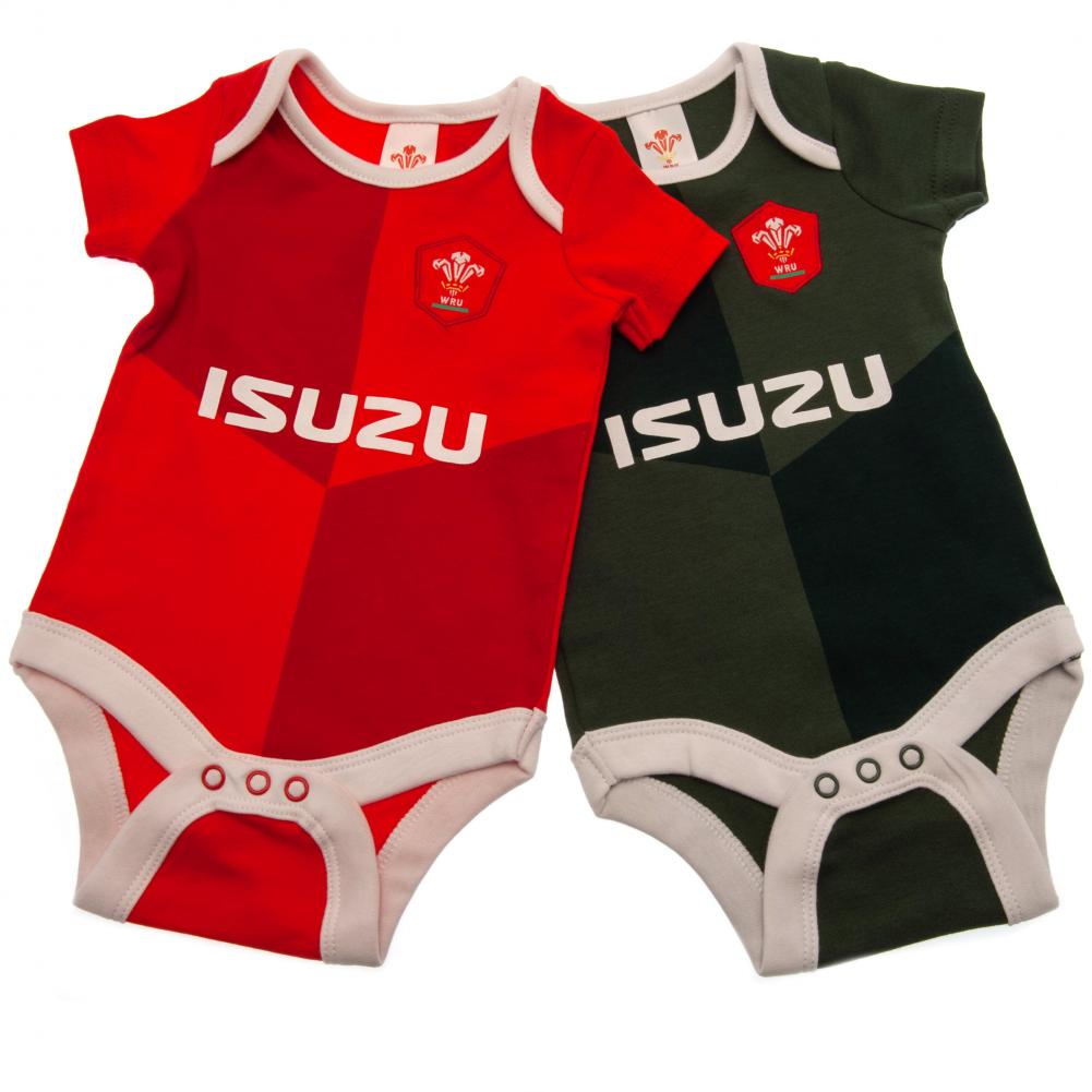 Wales RU 2 Pack Bodysuit 0/3 mths QT Product - General directrugby   