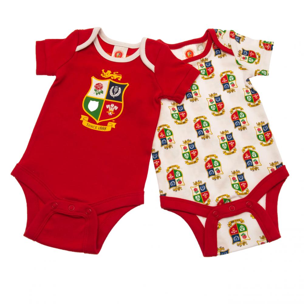 British & Irish Lions 2 Pack Bodysuit 9-12 Mths Product - General directrugby   