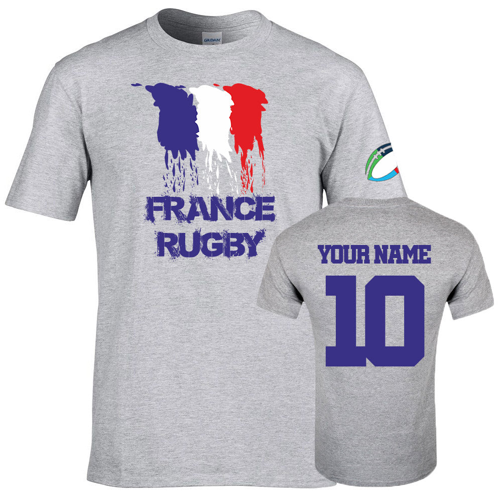 France Country Rugby T-Shirt (Your Name) Product - T-Shirt UKSoccershop   