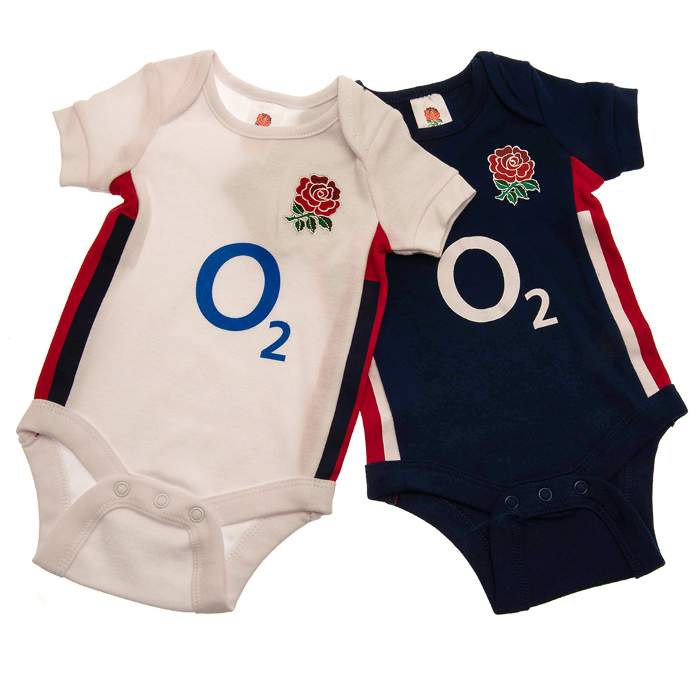 England RFU 2 Pack Bodysuit 0-3 Mths RB Product - General directrugby   