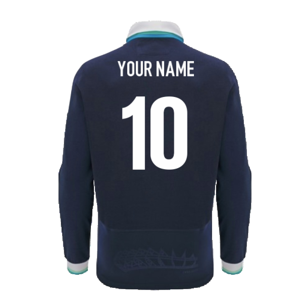 2024-2025 Scotland Rugby Home LS Cotton Shirt (Your Name) Product - Hero Shirts Macron   
