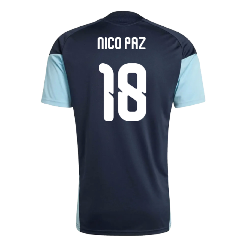 2026-2027 Argentina Training Jersey (Night Navy) (Nico Paz 18)_0