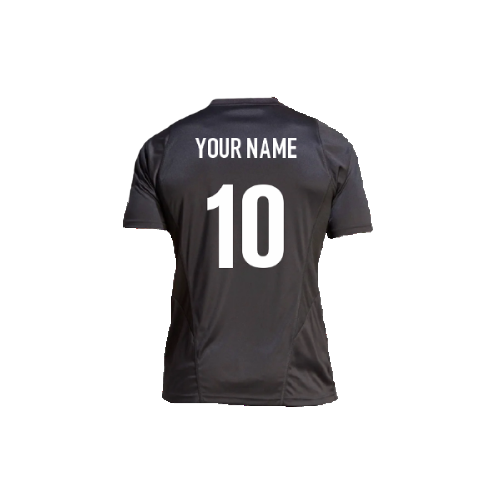 2023-2024 All Blacks Rugby Supporters Tee (Black) (Your Name) Product - Hero Shirts Adidas   