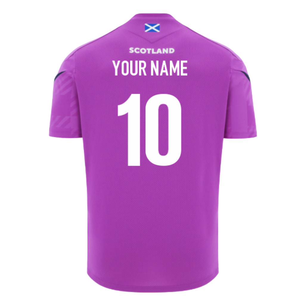 2025-2026 Scotland Rugby Training Poly Shirt (Purple) (Your Name) Product - Hero Shirts Macron
