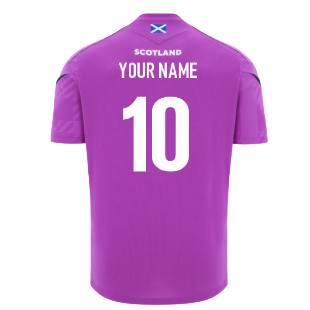 2025-2026 Scotland Rugby Training Poly Shirt (Purple) - Kids (Your Name) Product - Hero Shirts Macron