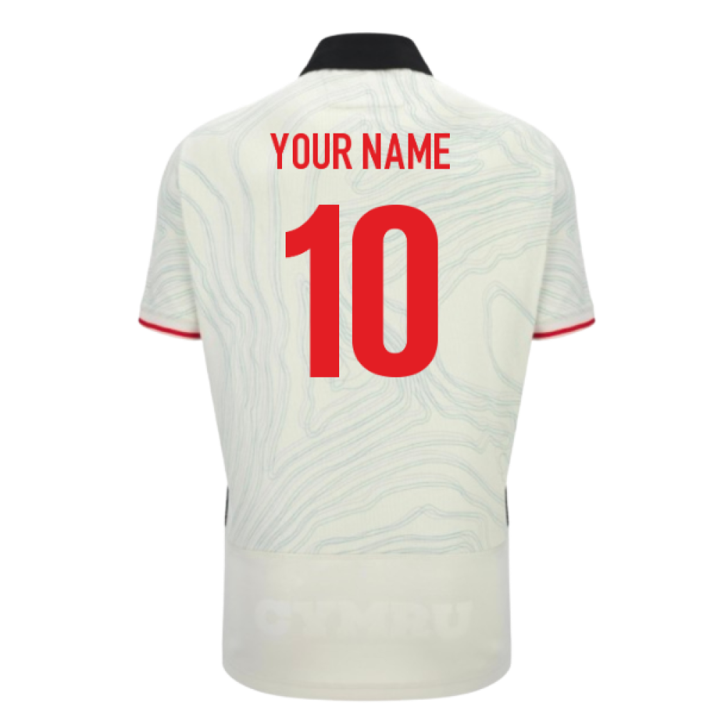 2025-2026 Wales WRU Away Cotton Rugby Shirt (Your Name) Product - Hero Shirts Macron