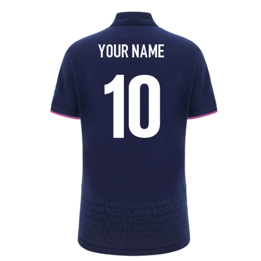 2025-2026 Scotland Home Cotton Rugby Shirt (Womens) (Your Name) Product - Hero Shirts Macron