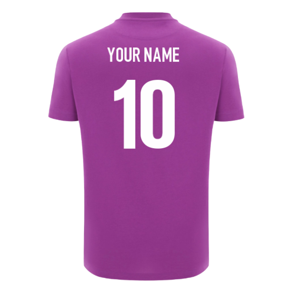 2025-2026 Scotland Leisure Rugby T-Shirt (Purple) (Your Name) Product - Hero Shirts Macron
