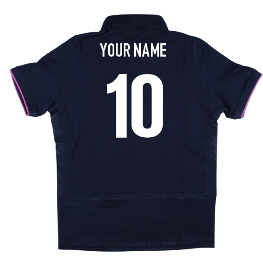 2025-2026 Scotland Home Cotton Rugby Shirt (Kids) (Your Name) Product - Hero Shirts Macron