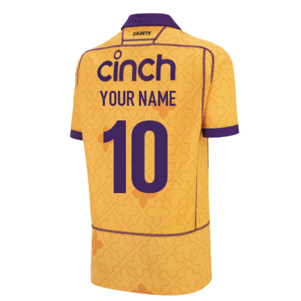 2025-2026 Northampton Saints Away Rugby Shirt (Your Name) Product - Hero Shirts Macron