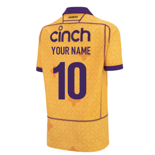 2025-2026 Northampton Saints Away Rugby Shirt (Your Name) Product - Hero Shirts Macron