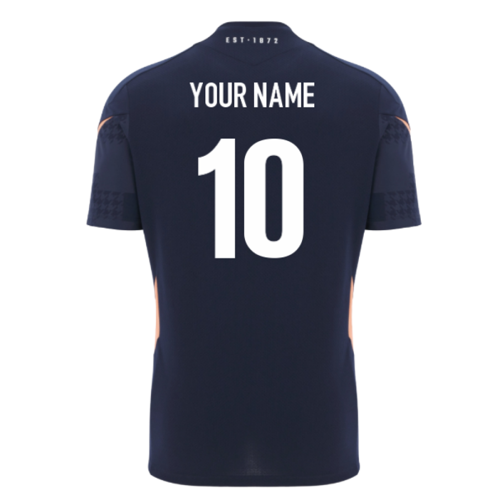 2025-2026 Edinburgh Rugby Training Poly Shirt (Navy) (Your Name) Product - Hero Shirts Macron
