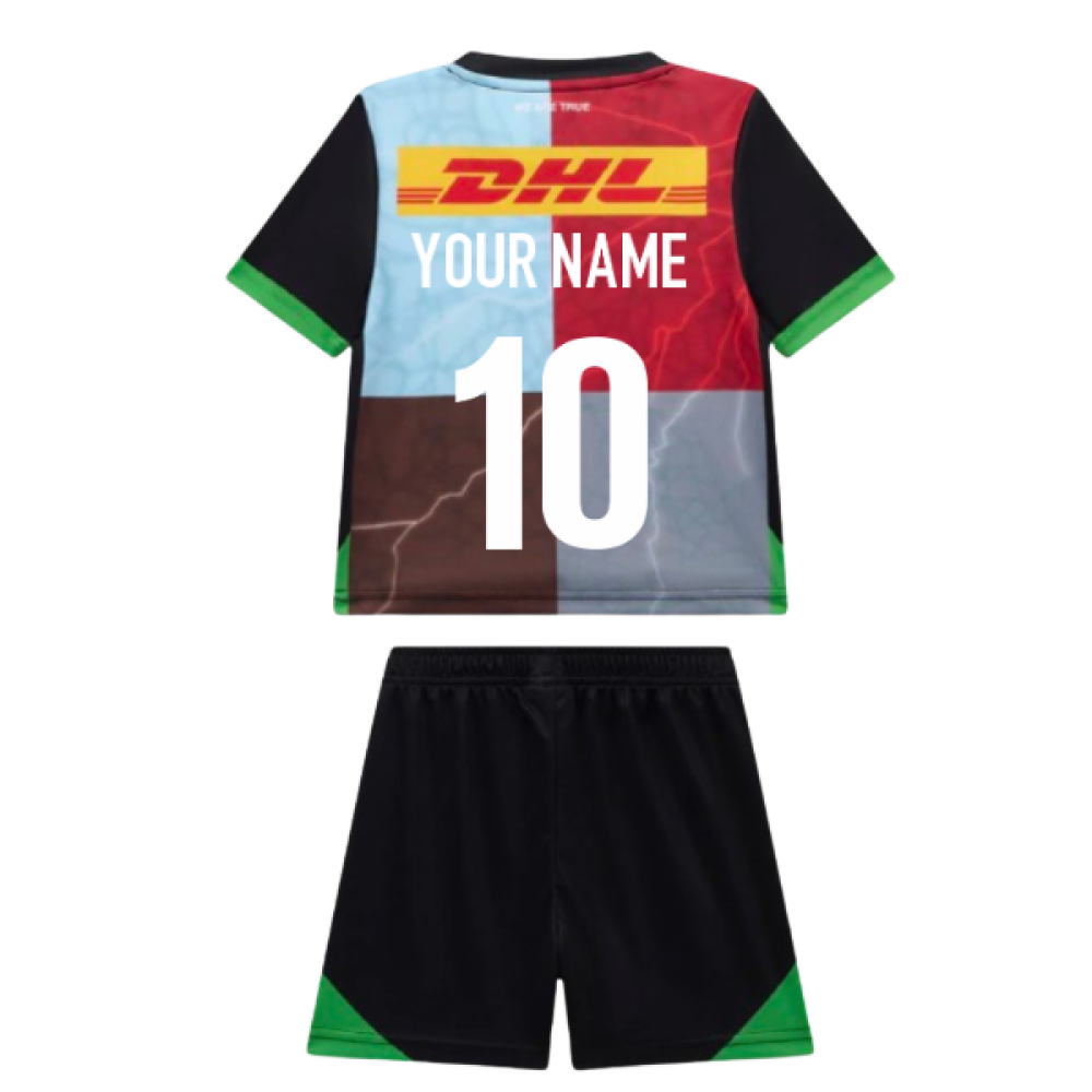 2025-2026 Harlequins Home Rugby Infant Kit (Your Name) Product - Hero Shirts Castore