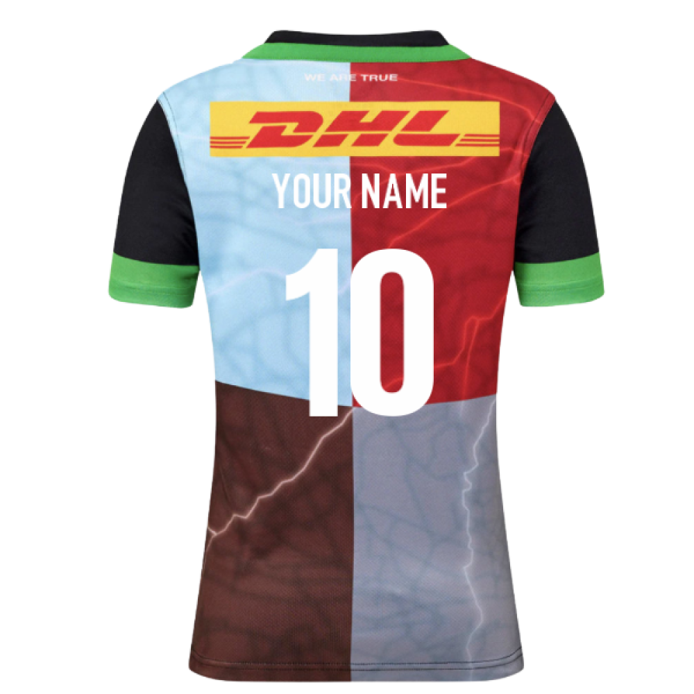 2025-2026 Harlequins Home Rugby Shirt (Kids) (Your Name) Product - Hero Shirts Castore