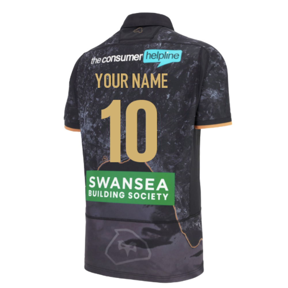 2025-2026 Ospreys Home Rugby Shirt (Kids) (Your Name) Product - Hero Shirts Macron