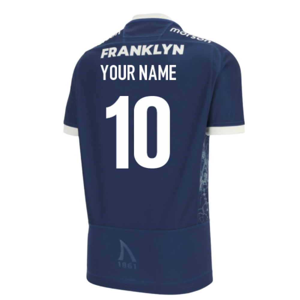 2025-2026 Sale Sharks Home Rugby Shirt (Kids) (Your Name) Product - Hero Shirts Macron