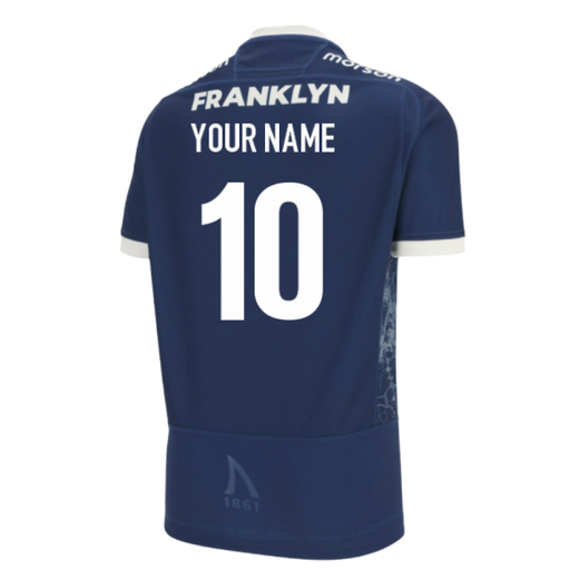 2025-2026 Sale Sharks Home Rugby Shirt (Kids) (Your Name) Product - Hero Shirts Macron