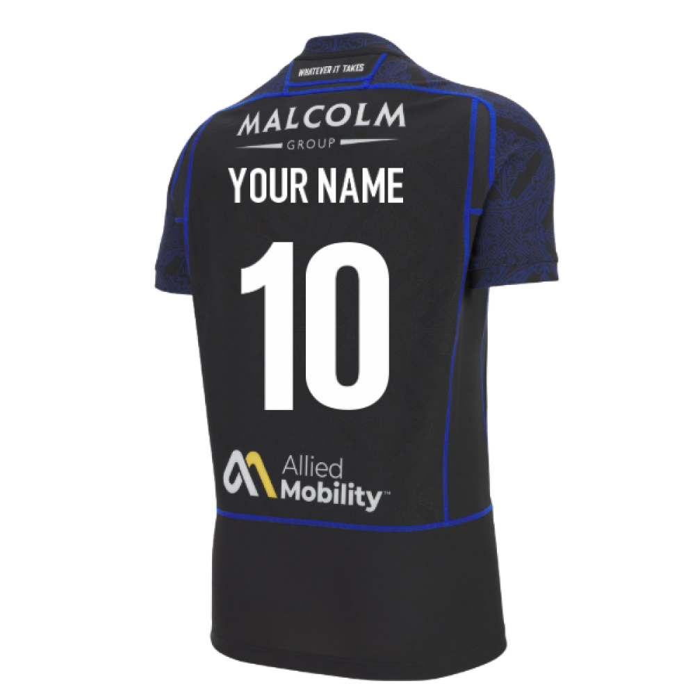 2025-2026 Glasgow Warriors Home Slim Fit Rugby Shirt (Your Name) Product - Hero Shirts Macron