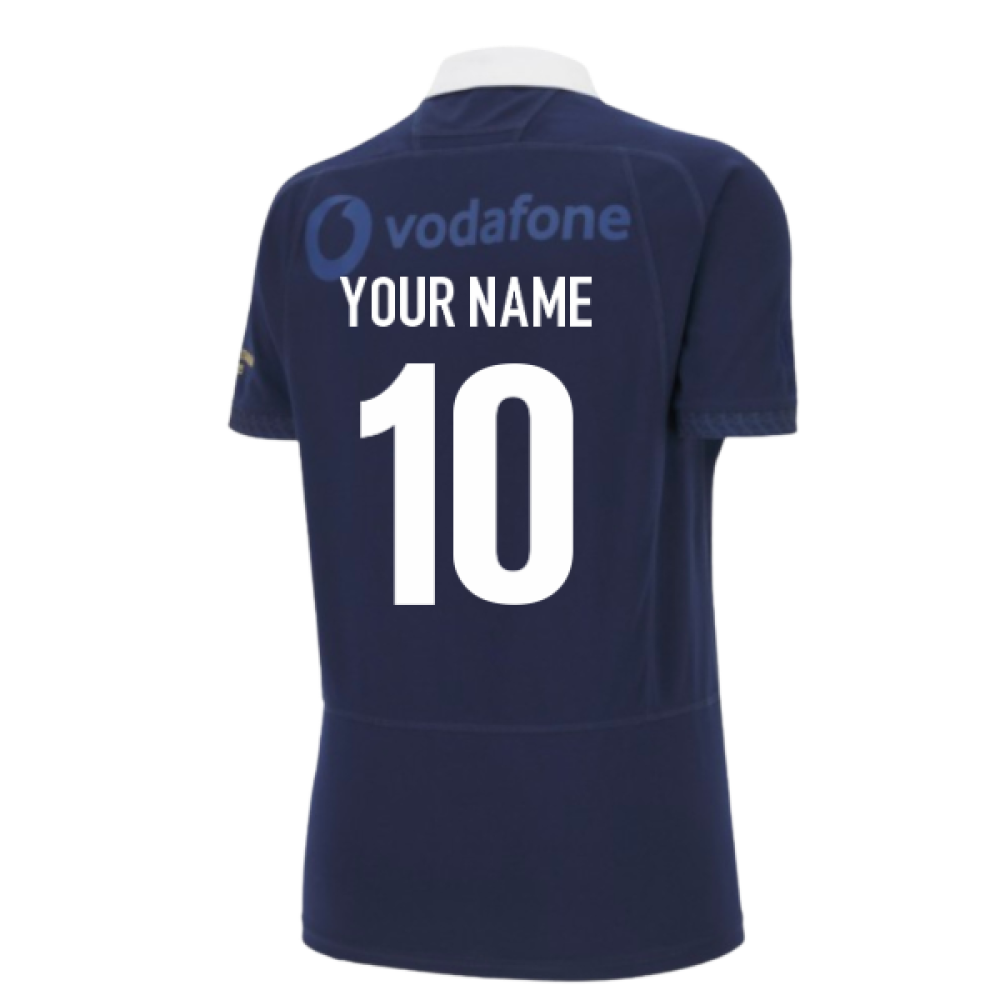 2025-2026 Scotland Murrayfield 100 Years Replica Rugby Shirt (Womens) (Your Name) Product - Hero Shirts Macron