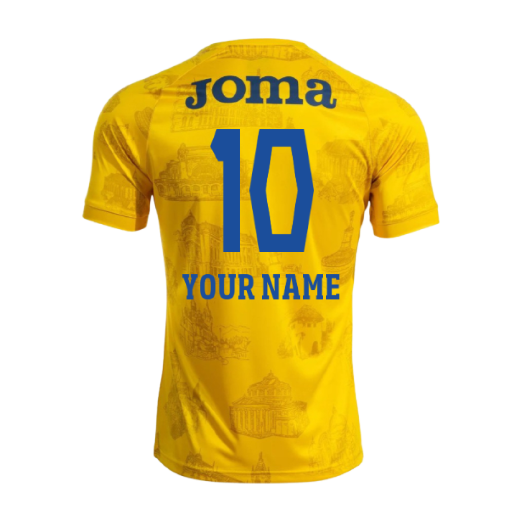 2025-2026 Romania Pre Match Shirt (Yellow) (Your Name)_0
