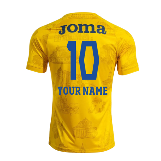 2025-2026 Romania Pre Match Shirt (Yellow) (Your Name) Product - Hero Shirts Joma