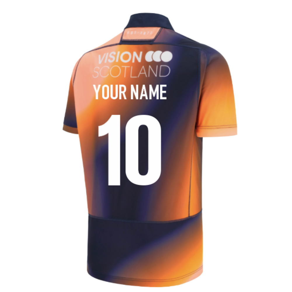 2025-2026 Edinburgh Rugby Euro Replica Shirt (Your Name) Product - Hero Shirts Macron