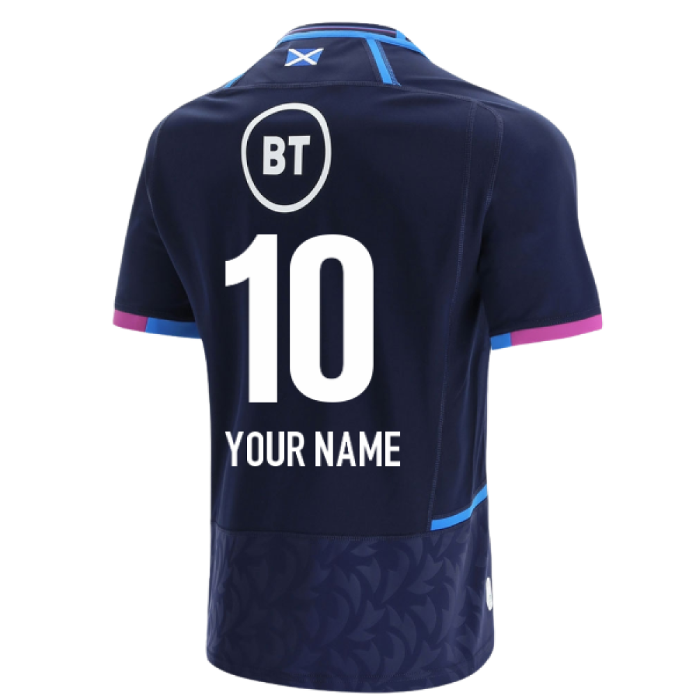 2021-2022 Scotland Home Replica Rugby Shirt (Kids) (Your Name) Product - Hero Shirts Macron