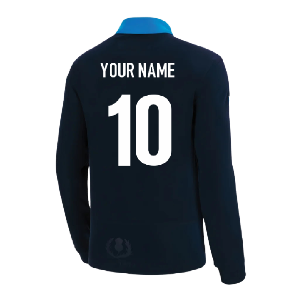2022-2023 Scotland Rugby Cotton LS Shirt (Kids) (Your Name) Product - Hero Shirts Macron