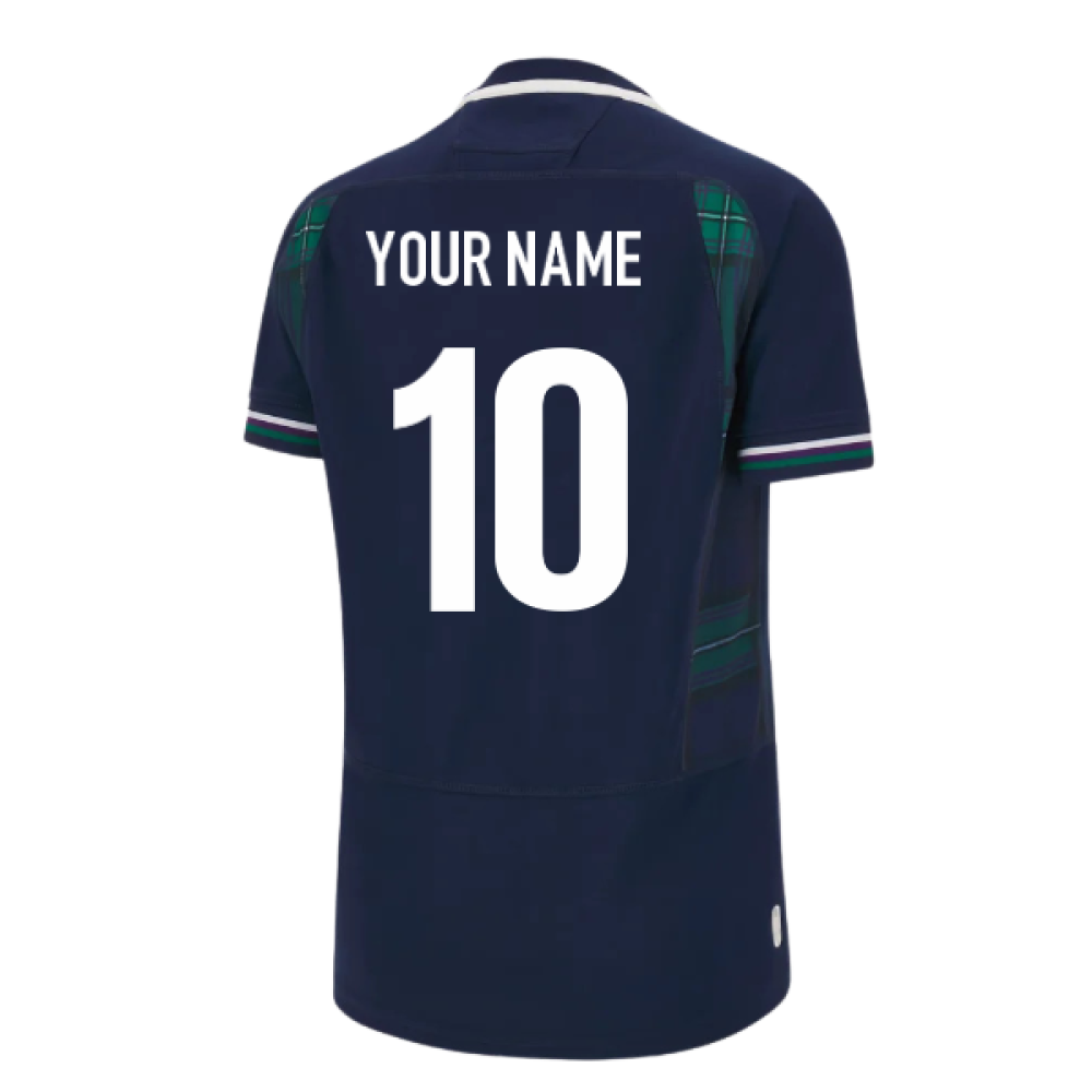 Scotland RWC 2023 Home Rugby Poly Replica Shirt (Ladies) (Your Name) Product - Hero Shirts Macron