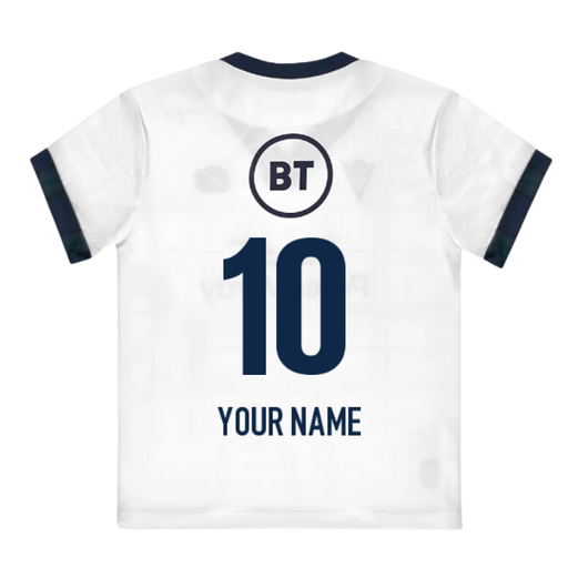 2023-2024 Scotland Rugby Away Mini Shirt (1-2 Years) (Your Name) Product - Hero Shirts Macron