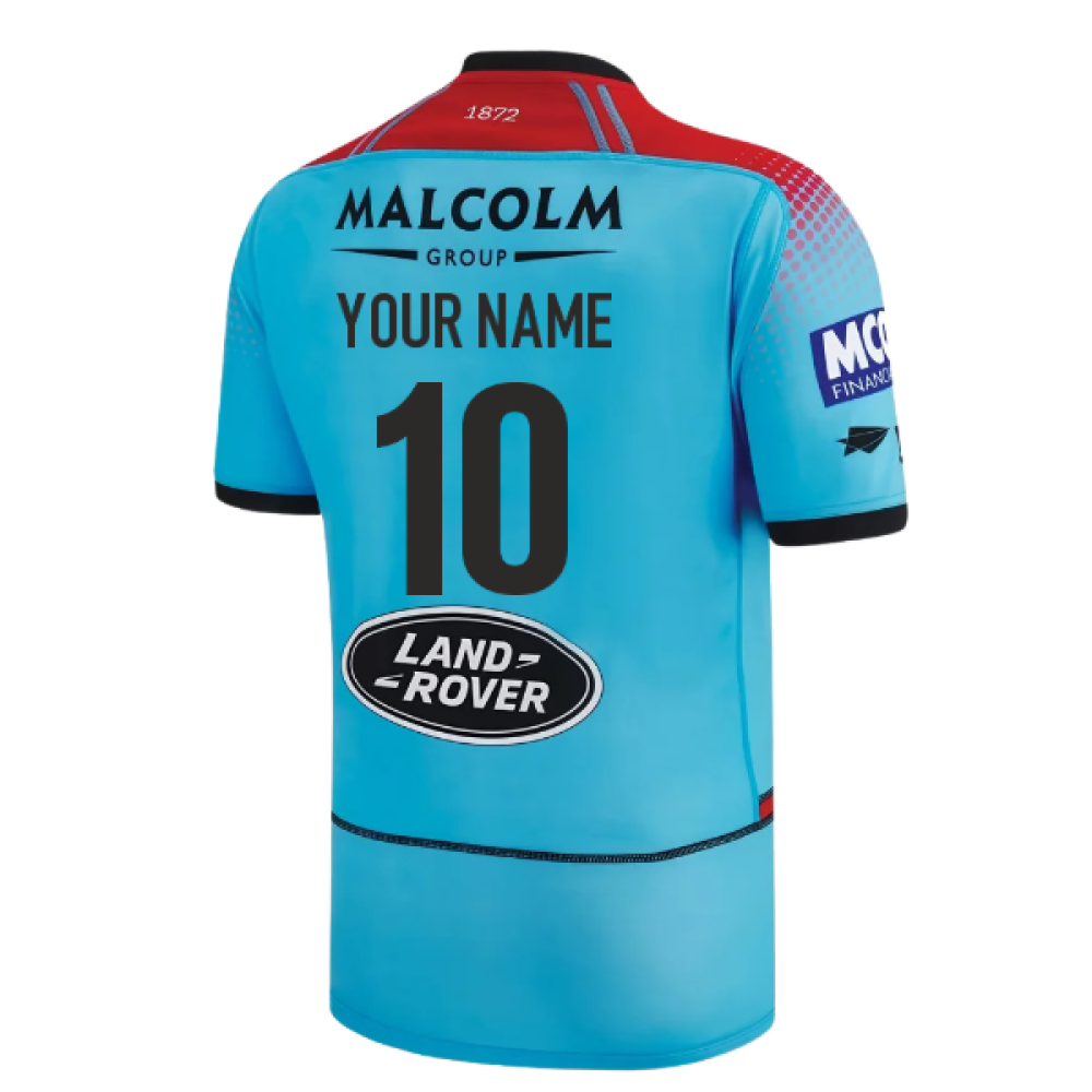 2022-2023 Glasgow Warriors Away Rugby Shirt (Your Name) Product - Hero Shirts Macron