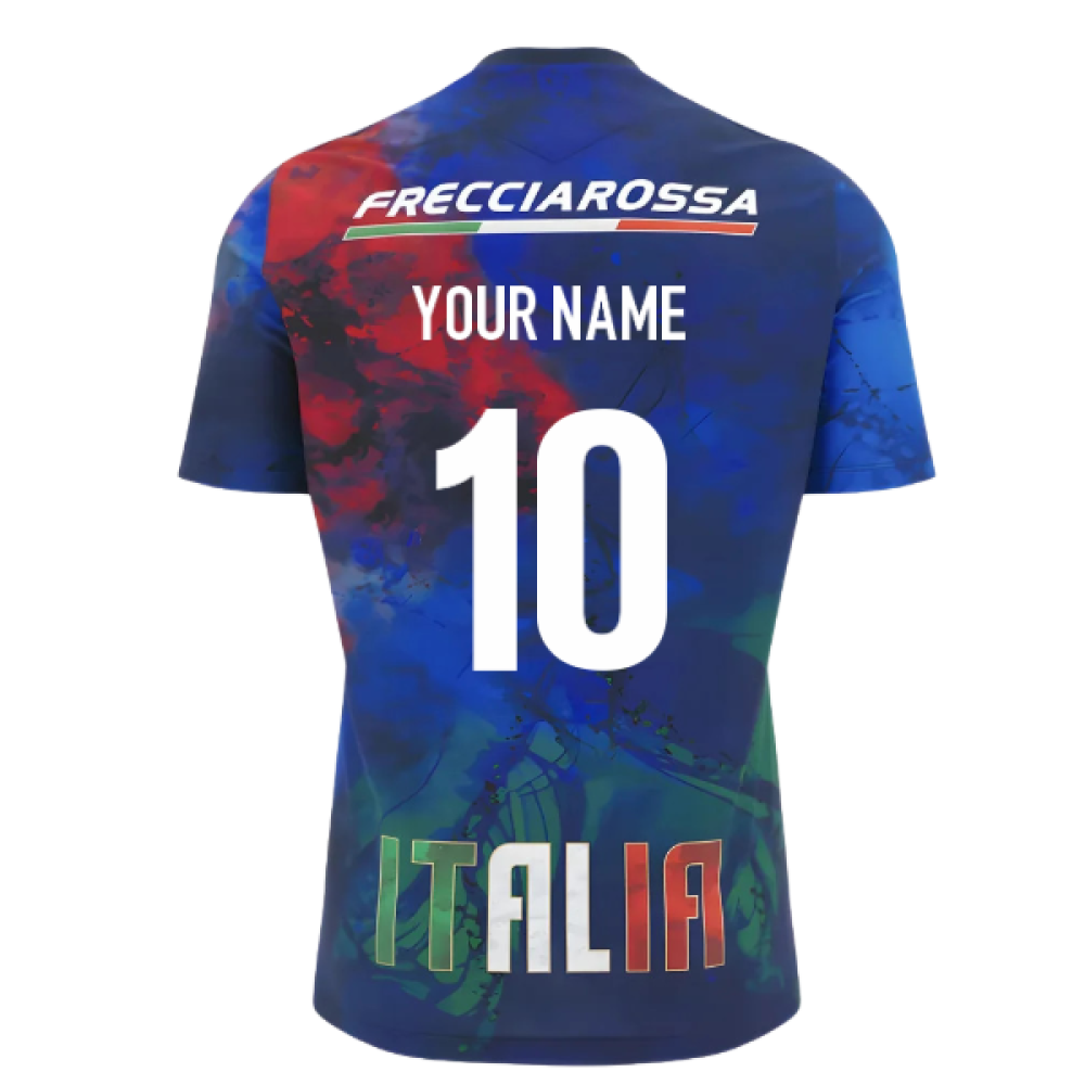 2025-2026 Italy Rugby Training Shirt (Navy) (Your Name)_0