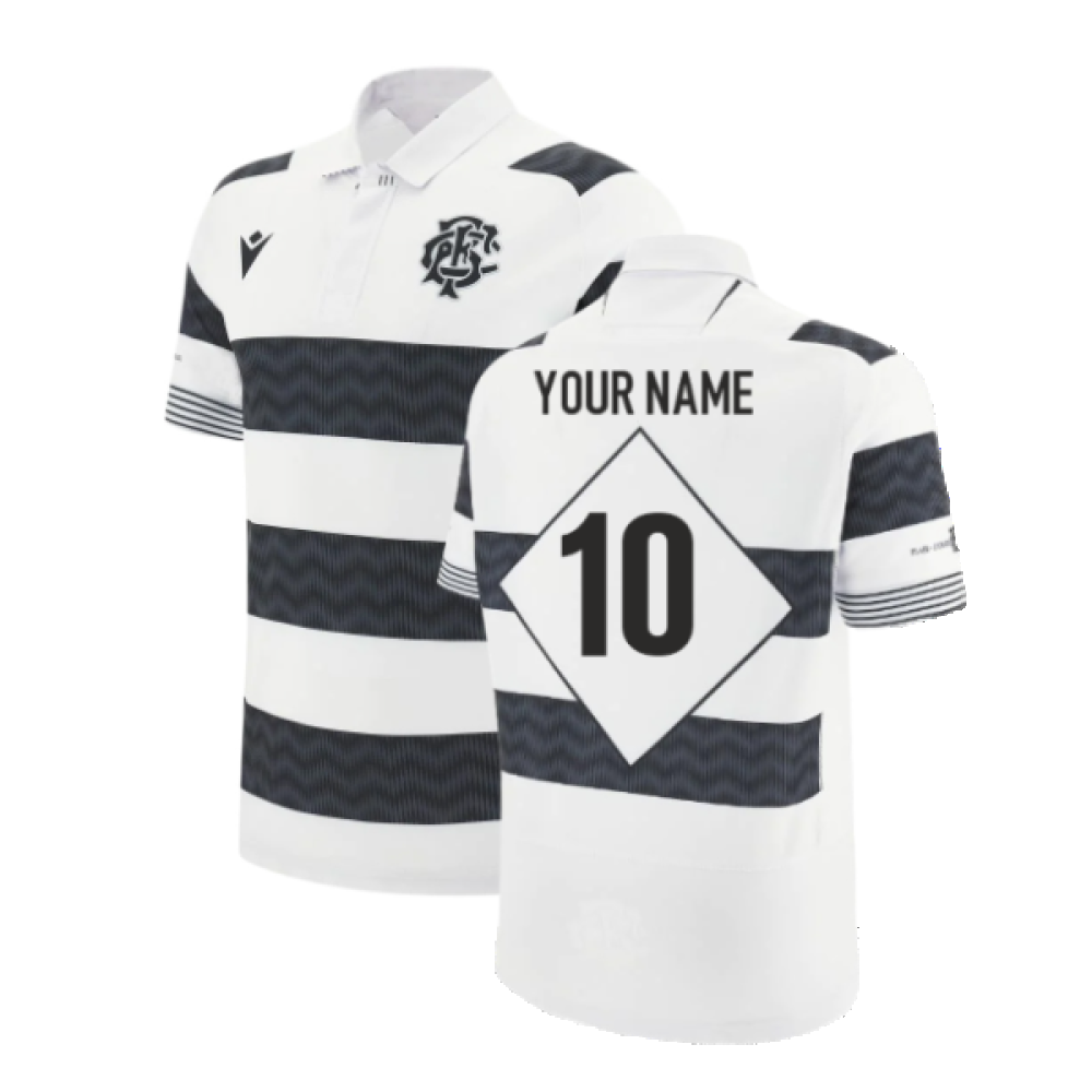 2023-2024 Barbarians Home Poly Rugby Replica Shirt (Kids) (Your Name) Product - Hero Shirts Macron   