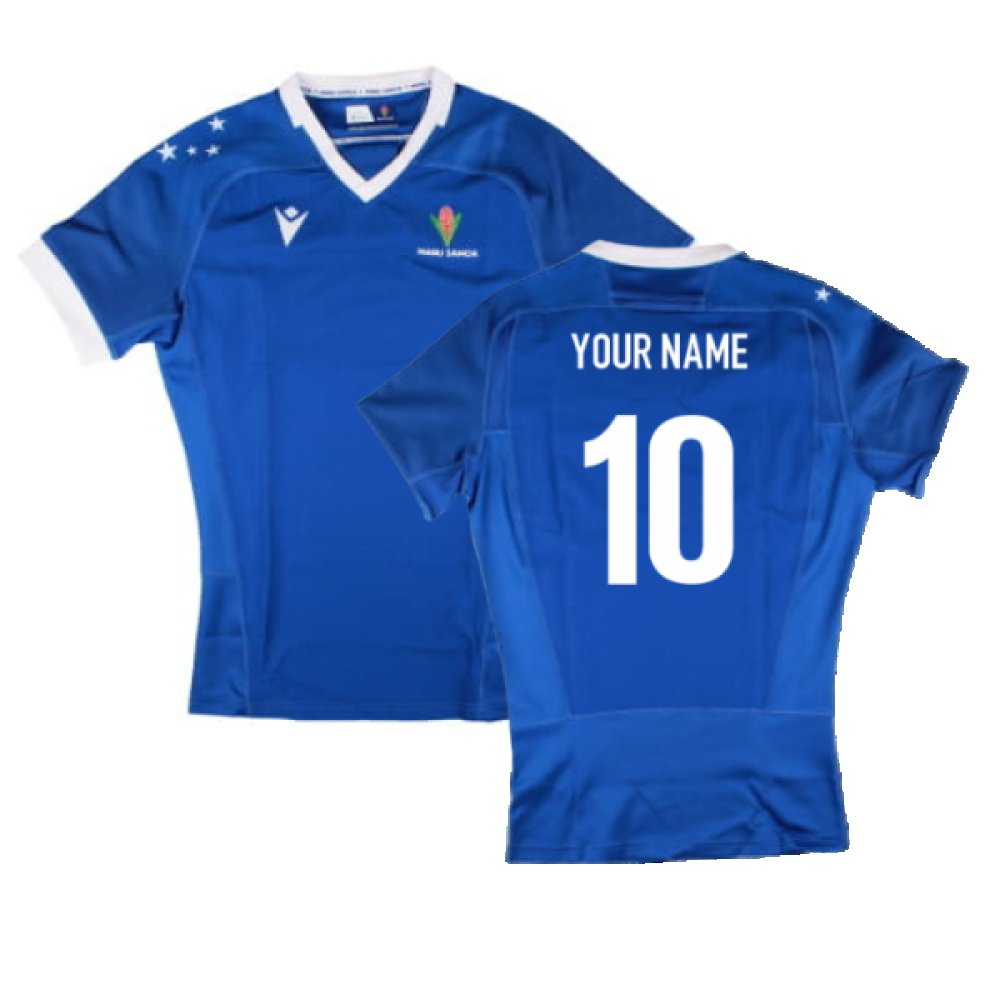 2023-2024 Samoa Away Rugby Body Fit Shirt (Your Name) Product - Hero Shirts Macron   