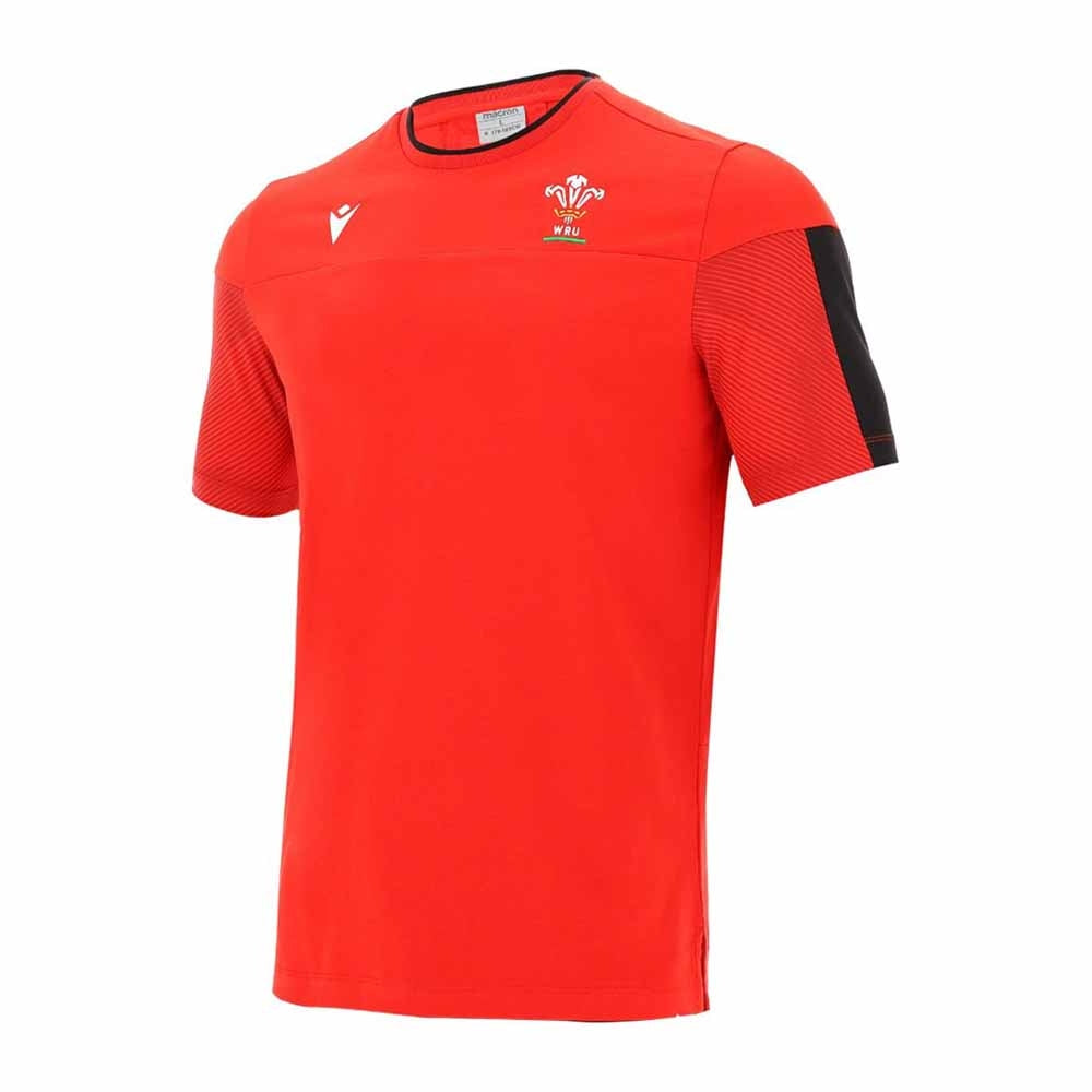 2020-2021 Wales Official Poly Cotton Travel Shirt (Red) Product - Football Shirts Macron   
