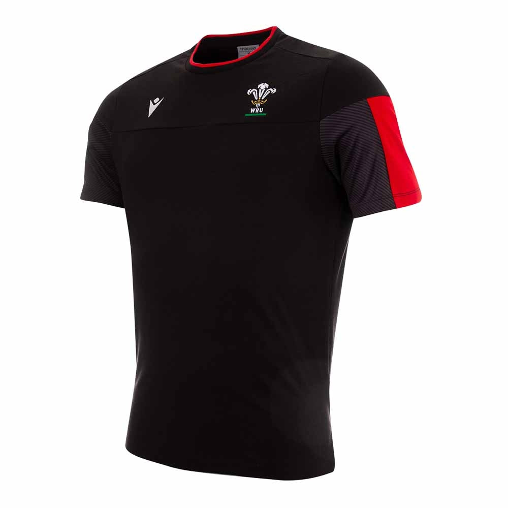 2020-2021 Wales Official Poly Cotton Travel Shirt (Black) Product - Football Shirts Macron   
