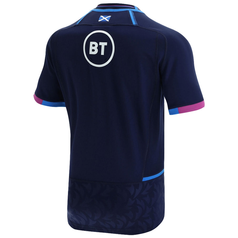2021-2022 Scotland Home Pro Body Fit Rugby Shirt (Your Name) Product - Hero Shirts Macron