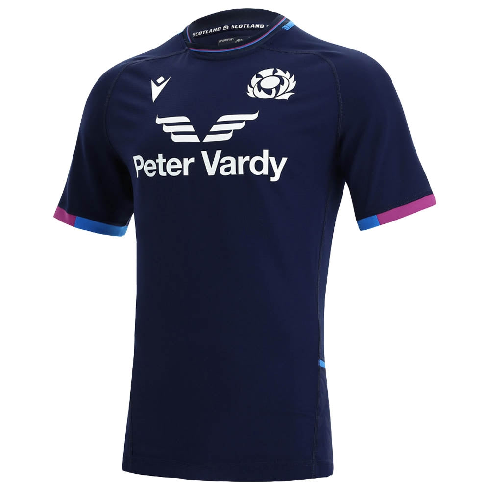 2021-2022 Scotland Home Pro Body Fit Rugby Shirt Product - Football Shirts Macron