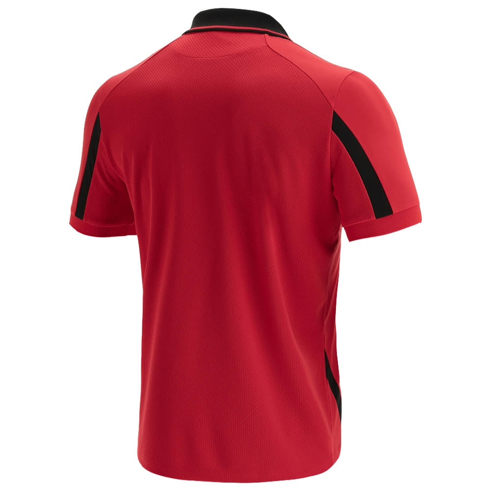 2021-2022 Wales Staff Tech Polo Shirt (Red) Product - Polo Shirts Macron   
