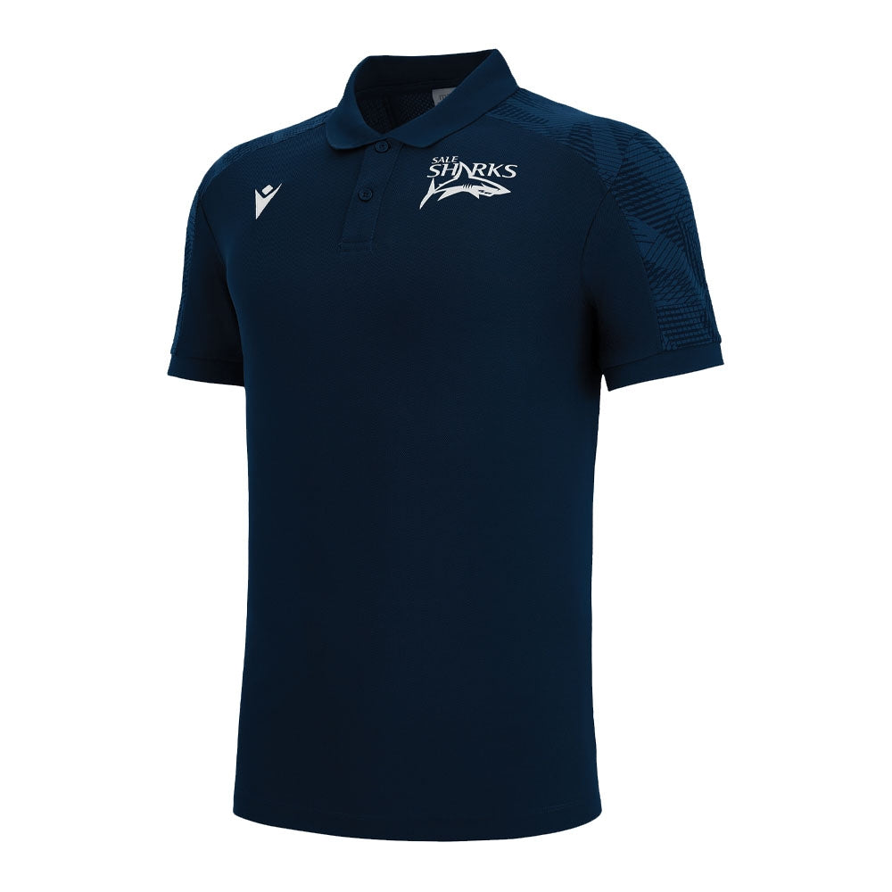 2022-2023 Sale Sharks Travel Polo Shirt (Navy) Product - Polo Shirts Macron   