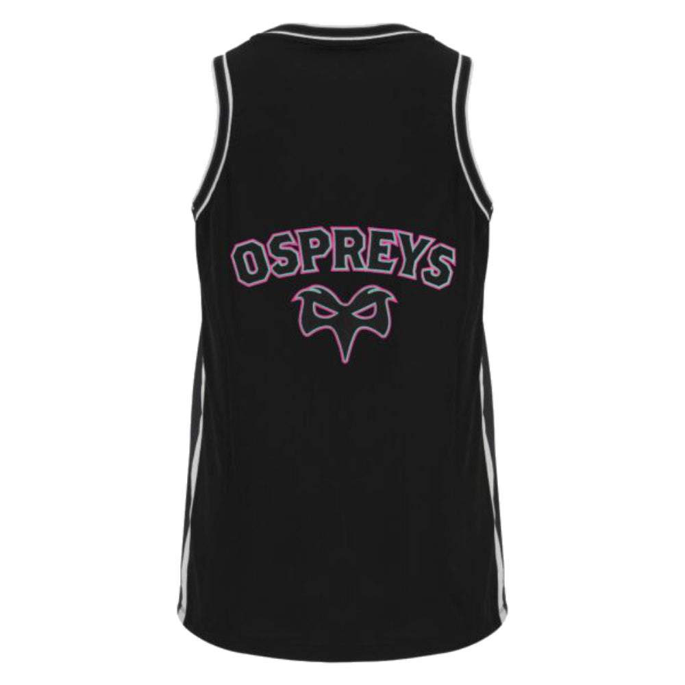 20232024 Ospreys Rugby Training Basketball Vest (Black)