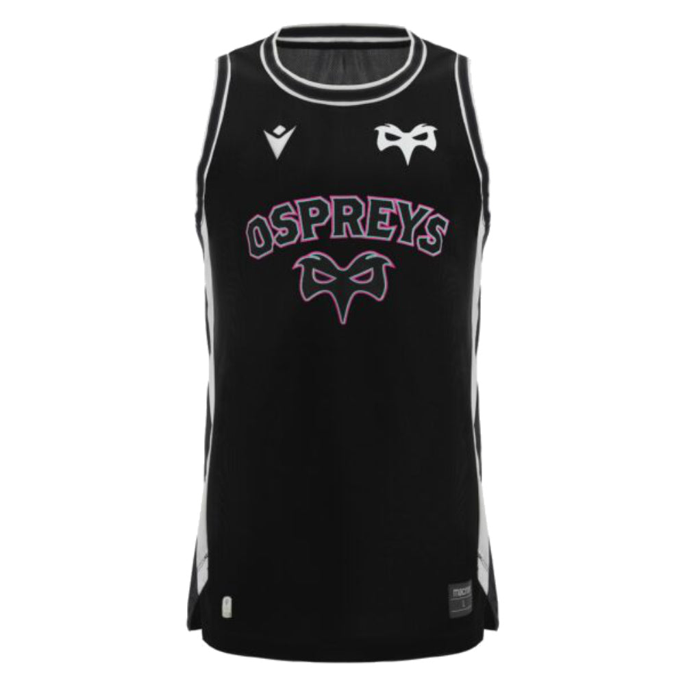 20232024 Ospreys Rugby Training Basketball Vest (Black)